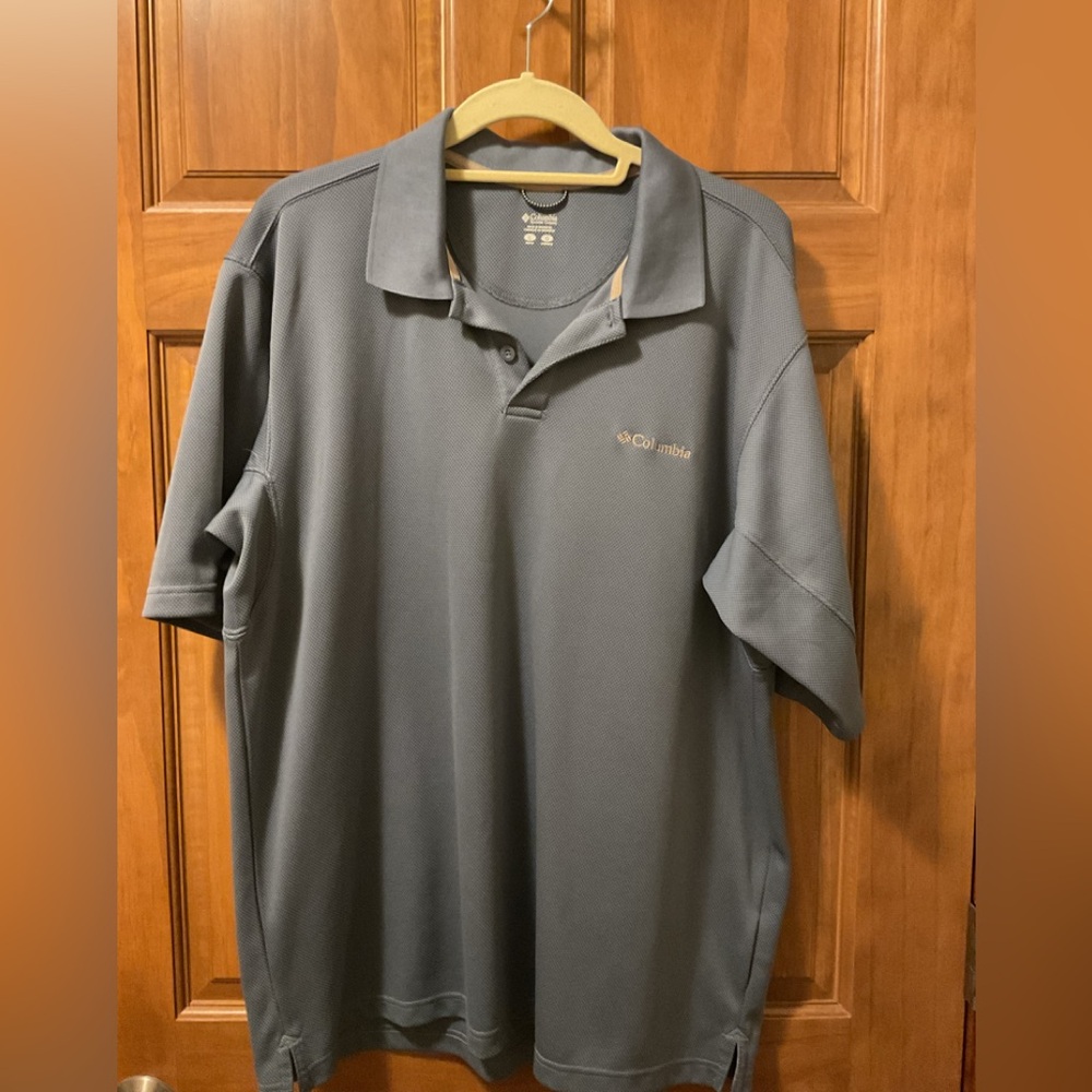 Columbia Men's Charcoal Blue Polo Shirt